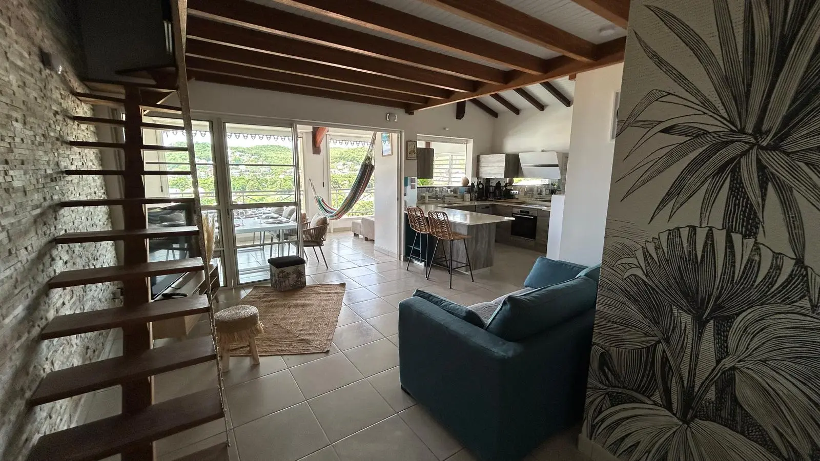 Appartement F4 Trois-Îlets – Terrasse et vue mer